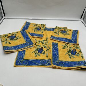 16” Tissus Toselli Cigale Napkin- Set of 5